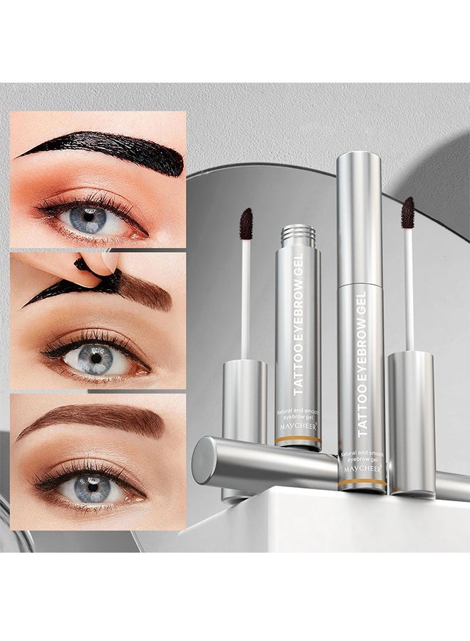 مايتشير جل تحديد الحواجب بالتاتو، صبغة تقشر لفترة طويلة وسهلة الاستخدام، صبغة تقشر تدوم 3 أيام، جل تحديد الحواجب بالتاتو مقاوم للماء وللتلطخ، صبغة تقشر #03 بني داكن مخملي - Image 2